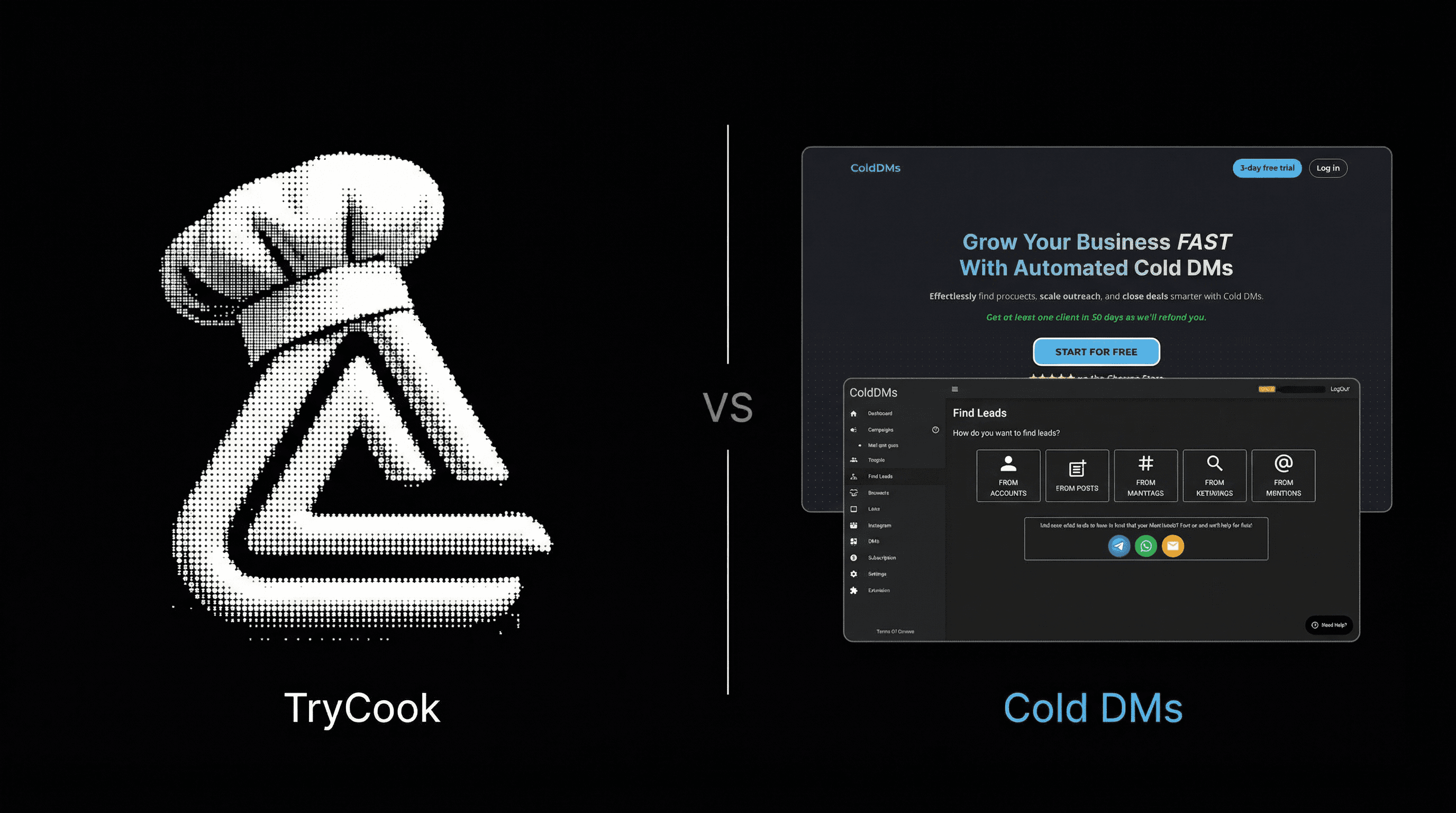 TryCook vs Cold DMs: Why Pay $99/Month for Instagram Automation When TryCook Does More for Less?